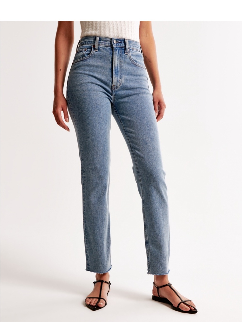 Abercrombie & Fitch Ankle Straight Ultra High Rise Jeans